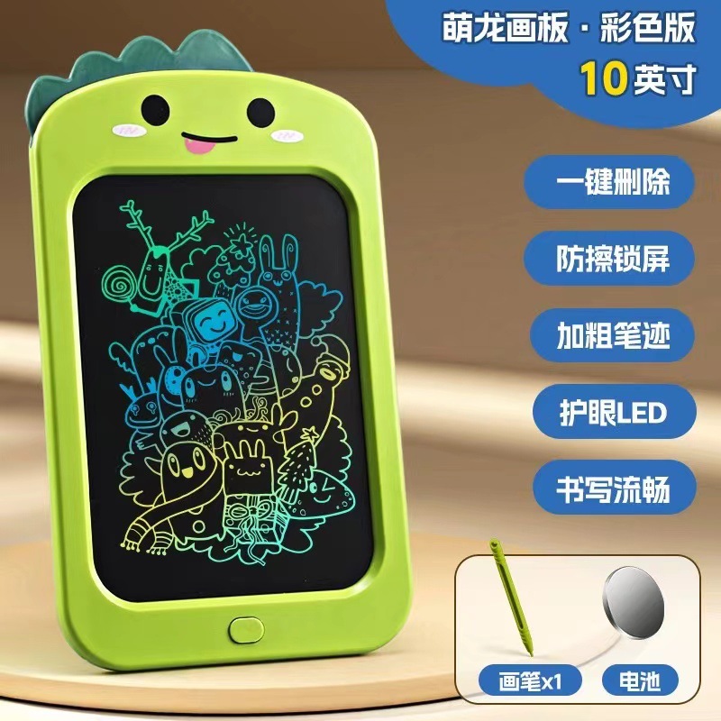 Tablero de dibujo para niños Tablero de escritura a mano para bebés de 10 pulgadas Tablero de escritura a mano LCD Pizarra pequeña de graffiti Tablero de dibujo borrable Juguetes educativos al por mayor
