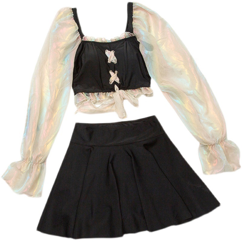 Traje de baño las mujeres split verano nuevo deseo puro en línea viento rojo adelgazamiento vacaciones casual fábrica al por mayor