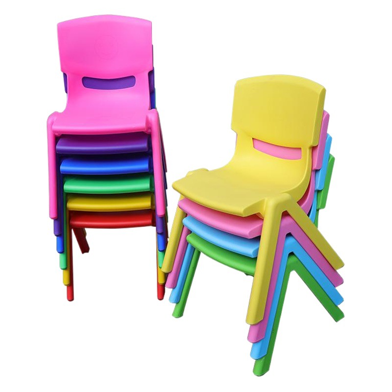 Kindergarten Chair Children's backrest plastic desk and chair home learning training class lifting chair factory direct stool