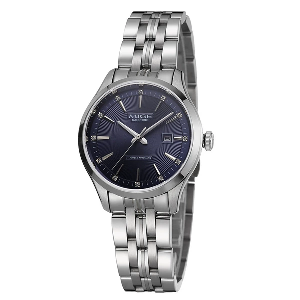 Blue plate-steel band women's watch SM1276LML