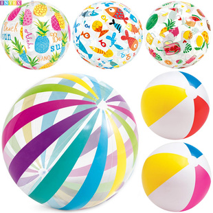 Intex Inflatable Beach Ball Kidsren's Water Polo Swimming Pool Floating Toy Big Ball Baby Kidsren's Water Volleyball