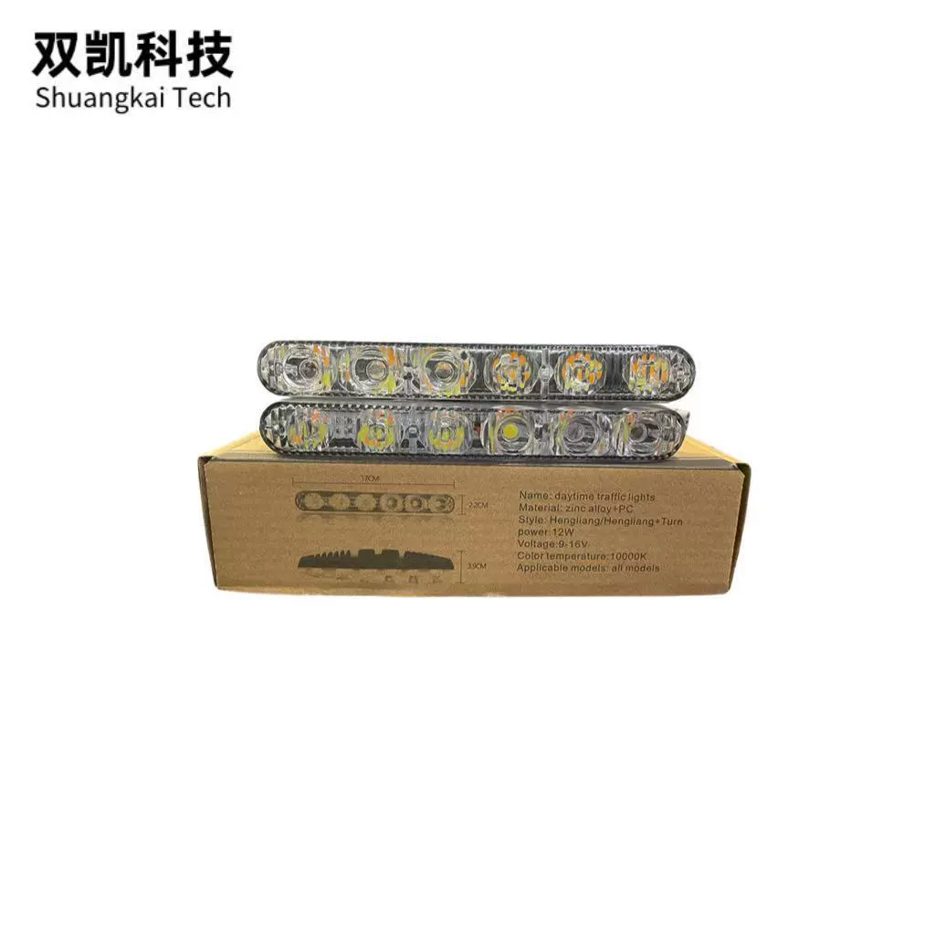 Авто рулевой свет большой гарпун 6 ламп 6 светодиодный большой гарпун рулевое управление 6 светодиодные дневные ходовые огни автомобиля рулевое управление