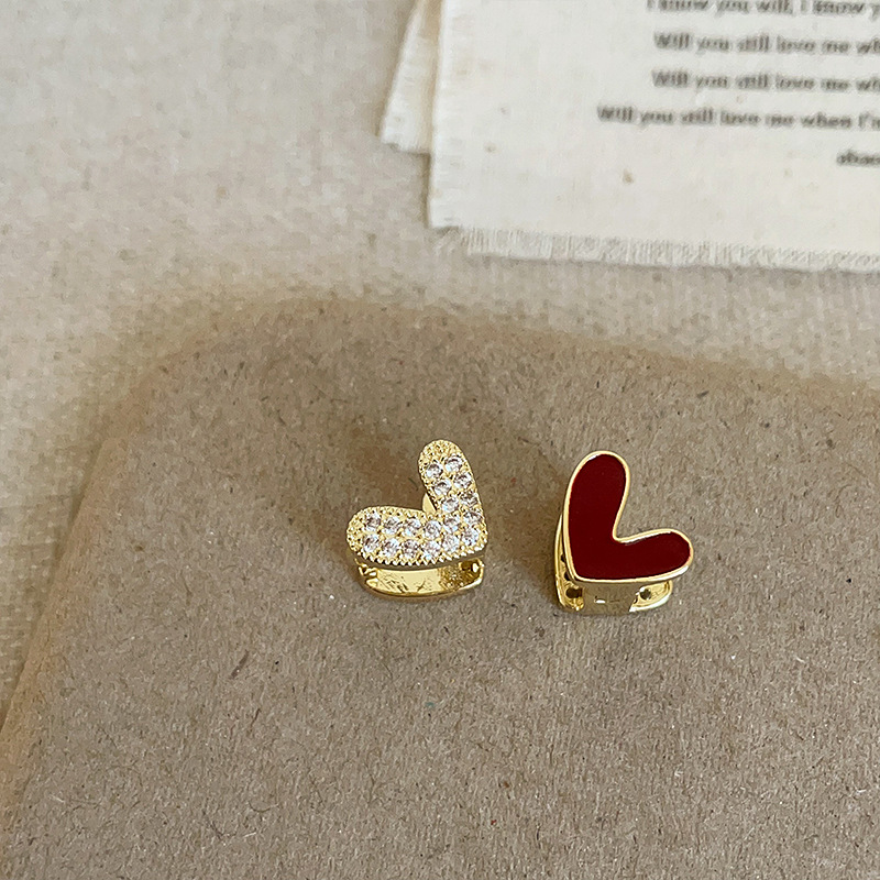Design double-sided elegant fashionable earrings with zircon
