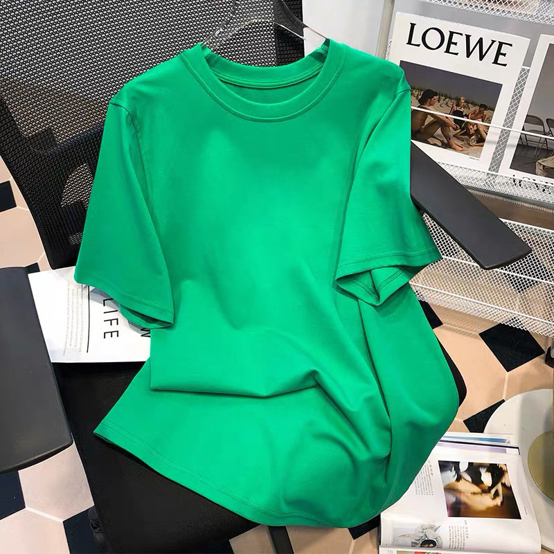 그래스 그린 라이트 보드 반팔 코튼