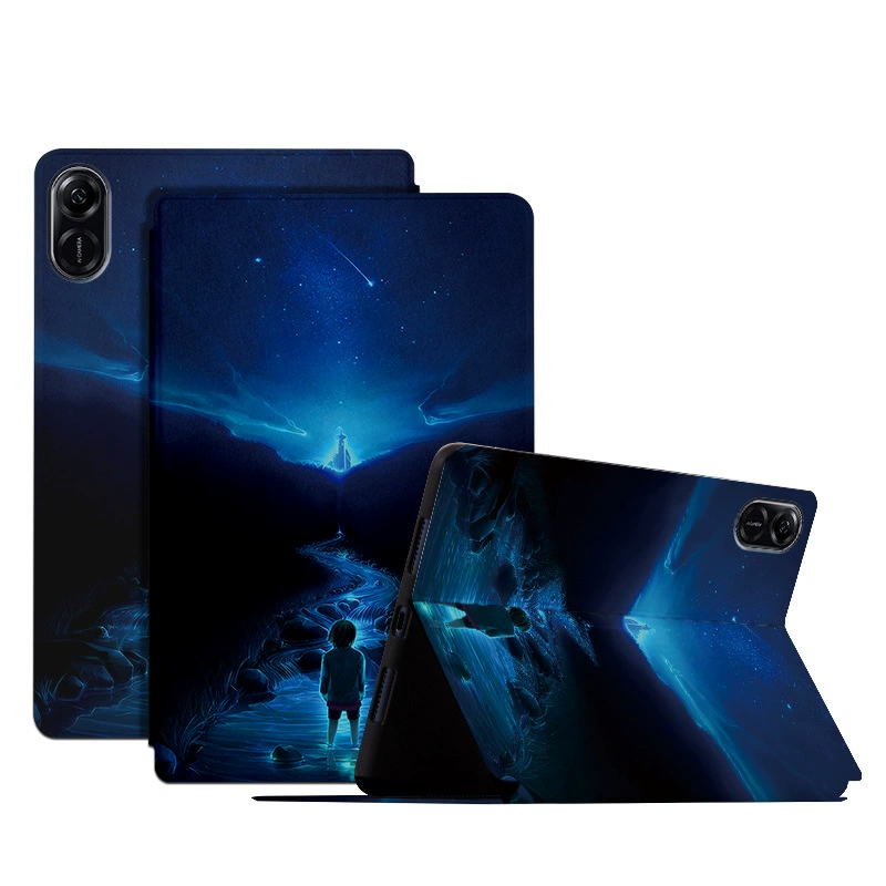 Подходит для Honor 11.5-дюймов PAD планшета, съемный кожаный чехол, милый мультяшный рисунок, акварель X9 X8 Pro защитный корпус