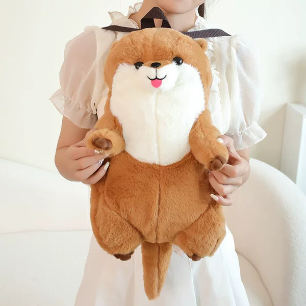 Bobby Bear Cute Soft Cute Otter Backpack Plush Toy Doll Sea Otter Pre-school Bag Cross-border Grab Doll
