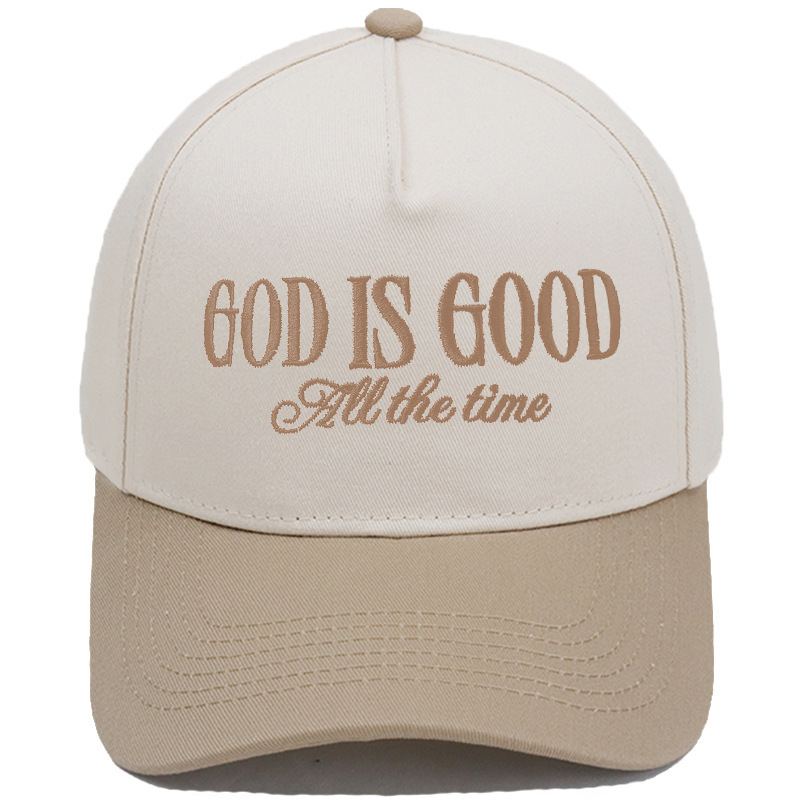 亚马逊GOD IS GOOD刺绣卡车司机帽拼色复古棒球帽欧美男女休闲帽|undefined