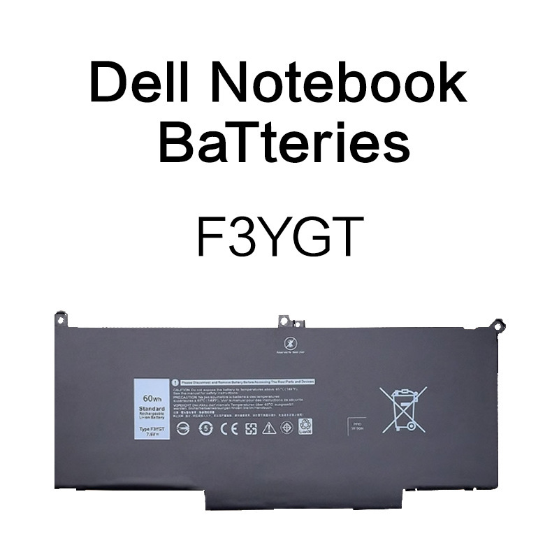 F3Ygt Is Suitable for Dell Latitude 7280 7380 7480 7490 Laptop Batteries