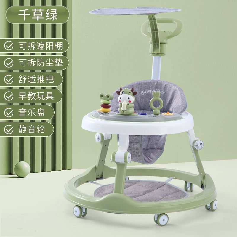 Andador para bebés que previene las piernas en forma de O y las caídas, apto para bebés de 6 a 18 meses, permite sentarse y ser empujado para ayudar a caminar y aprender a conducir.