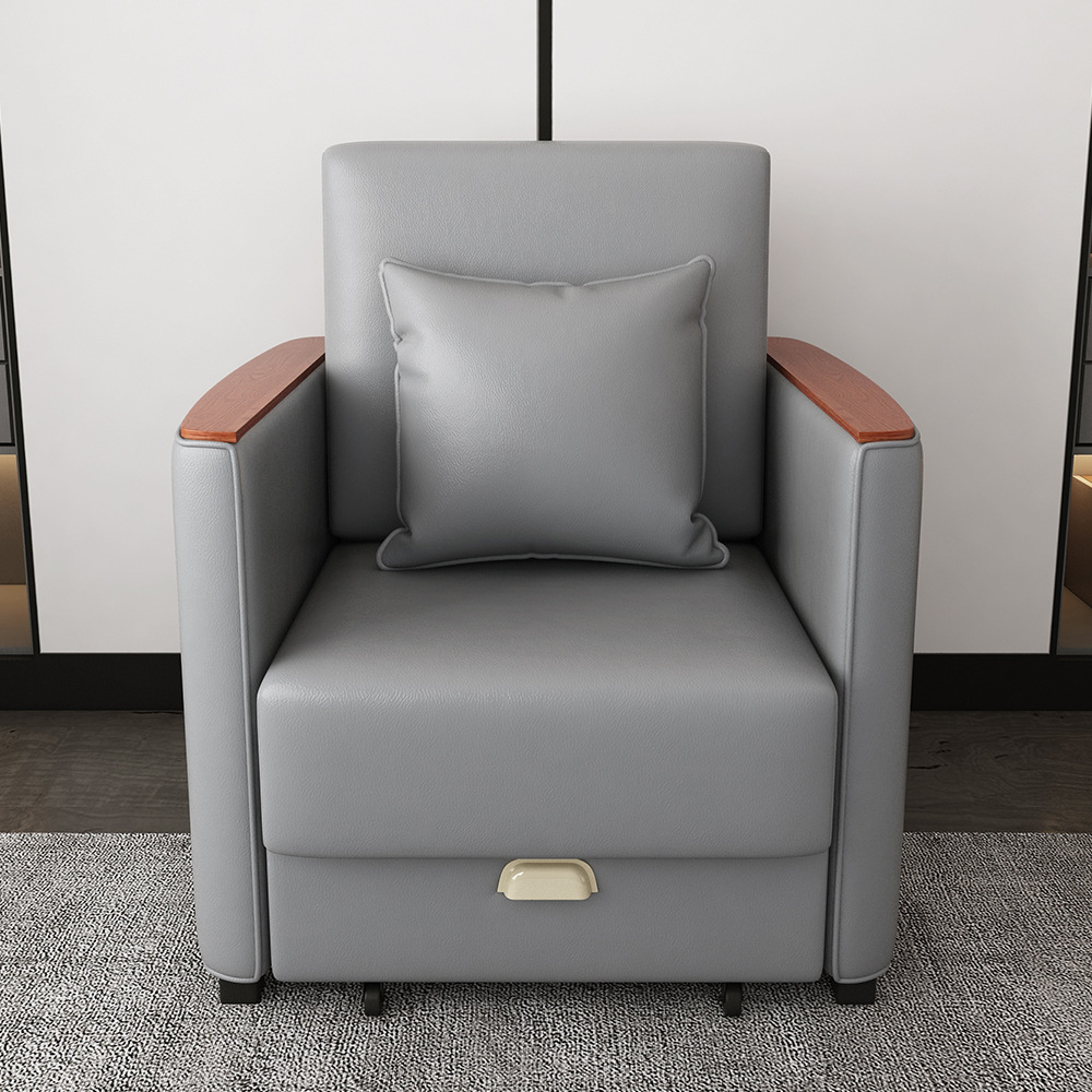 silla de acompañamiento de tela de cuero plegable multifuncional silla médica de doble propósito para almuerzo de una sola persona
