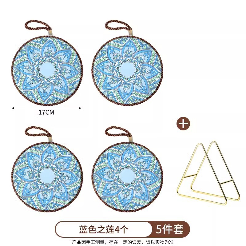 复古隔热垫耐高温砂锅防烫垫珐琅锅垫子陶瓷新中式餐桌防滑餐盘垫|undefined