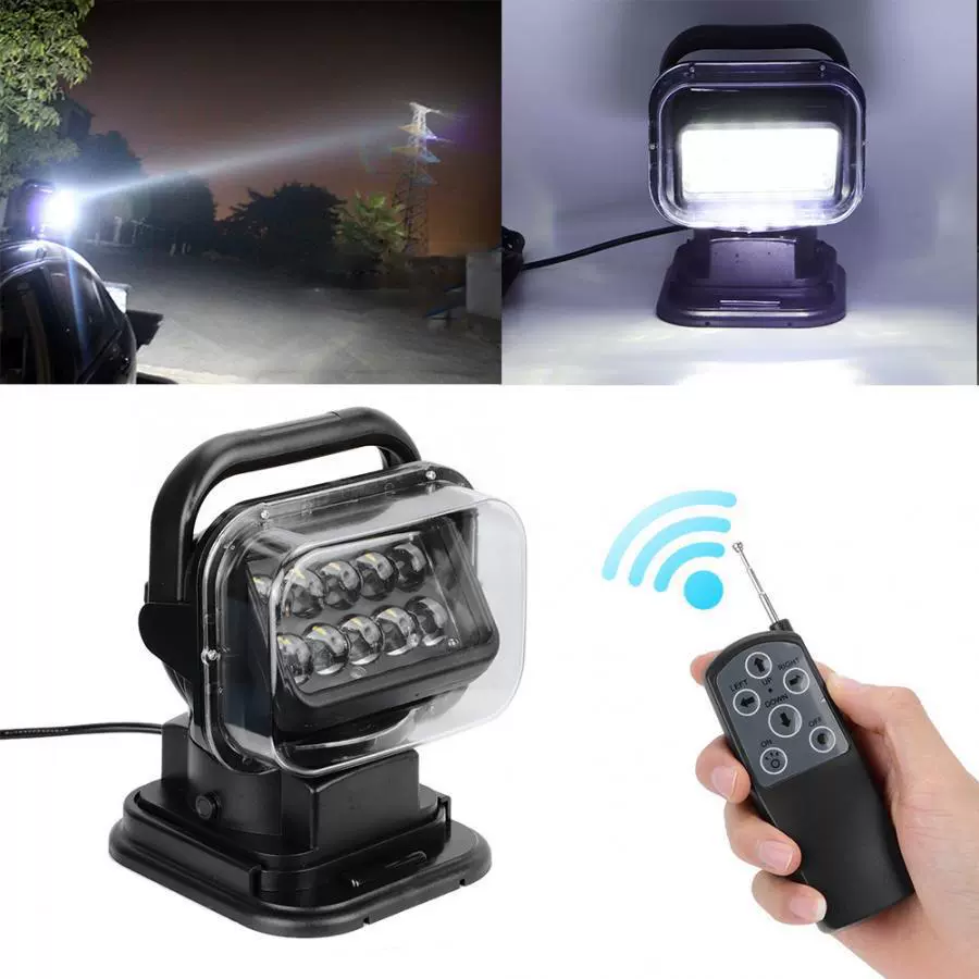 50 Вт супер яркий светодиодный прожектор наружный рабочий свет морской прожектор вращающийся на 360 градусов Автомобильный прожектор с дистанционным управлением