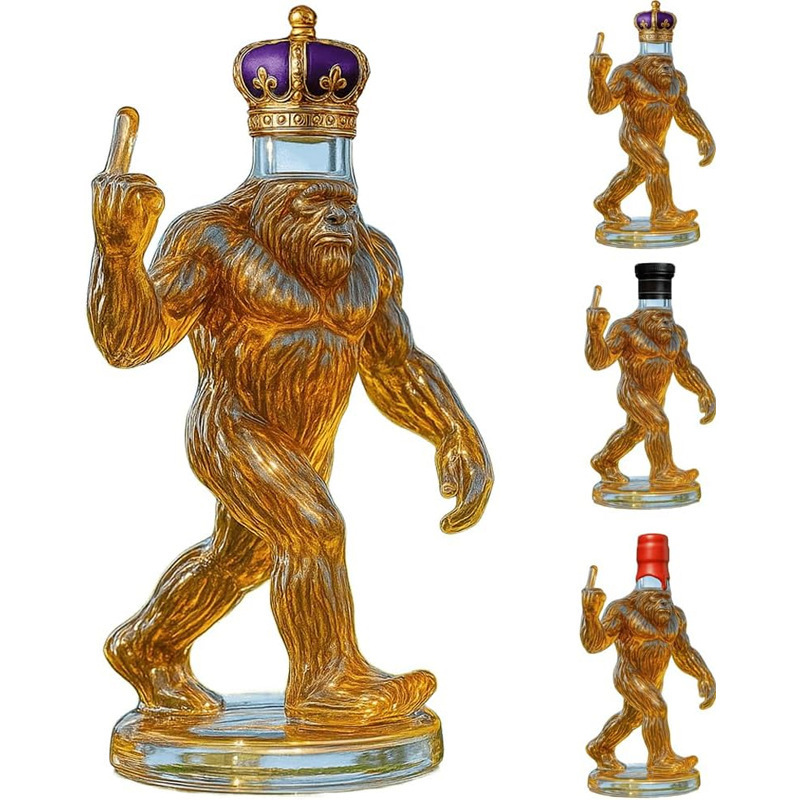 跨境新品 Funny Bigfoot Whiskey Bottle 有趣的大脚怪威士忌酒瓶|undefined