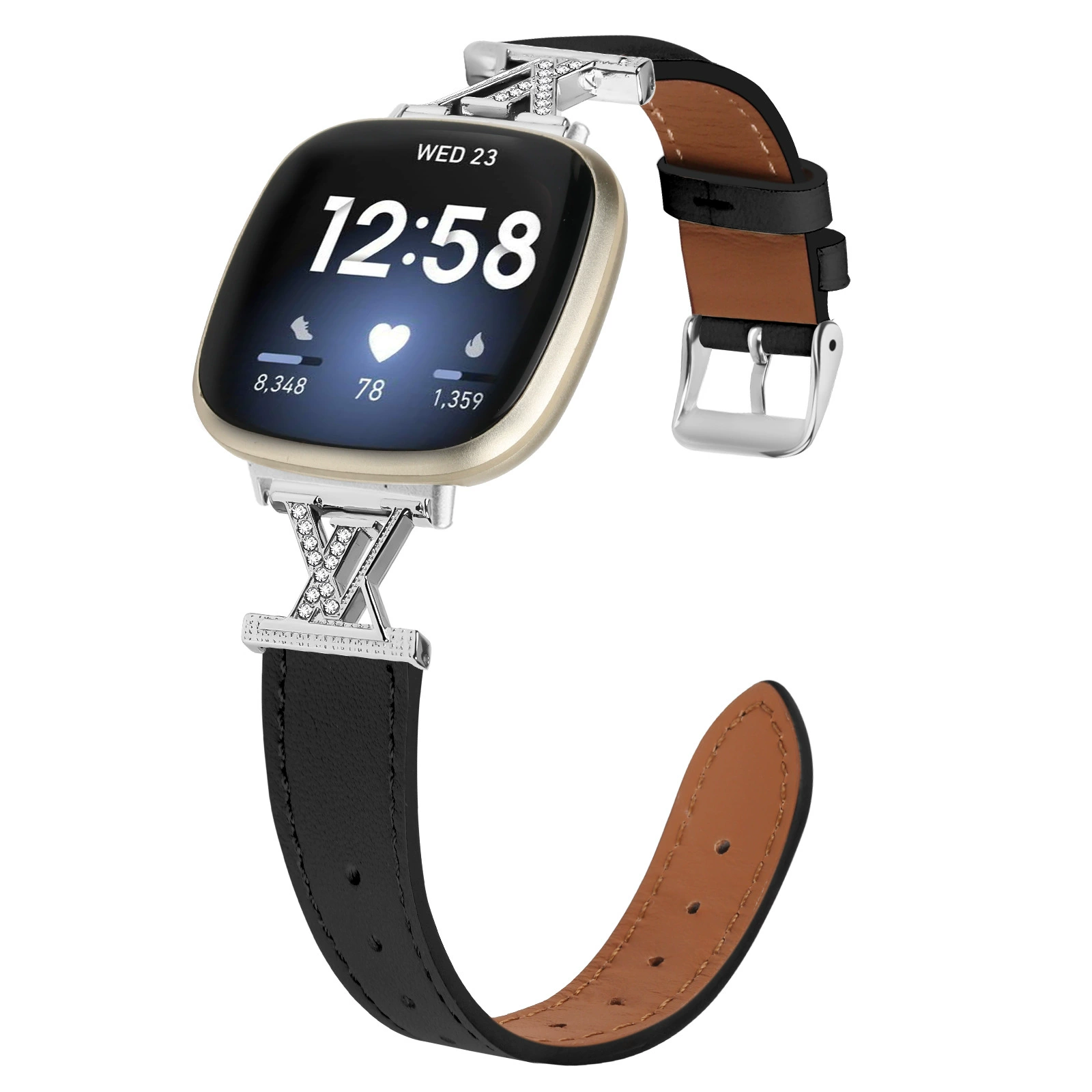 Fitbit versa 4/sense новый ремешок из натуральной кожи для смарт-часов versa3 заостренный хвост пояс