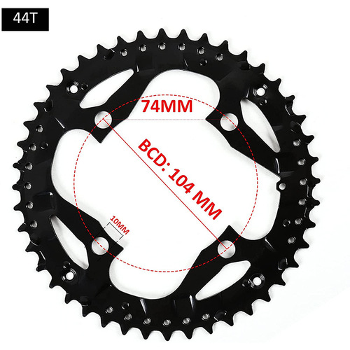 BUCKLOS mountain bike chainring positive and negative teeth triple chainring 22/32/44T three-chain bicycle accessories