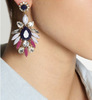 Accessory, acrylic earrings, crystal earings, wholesale, European style, with gem