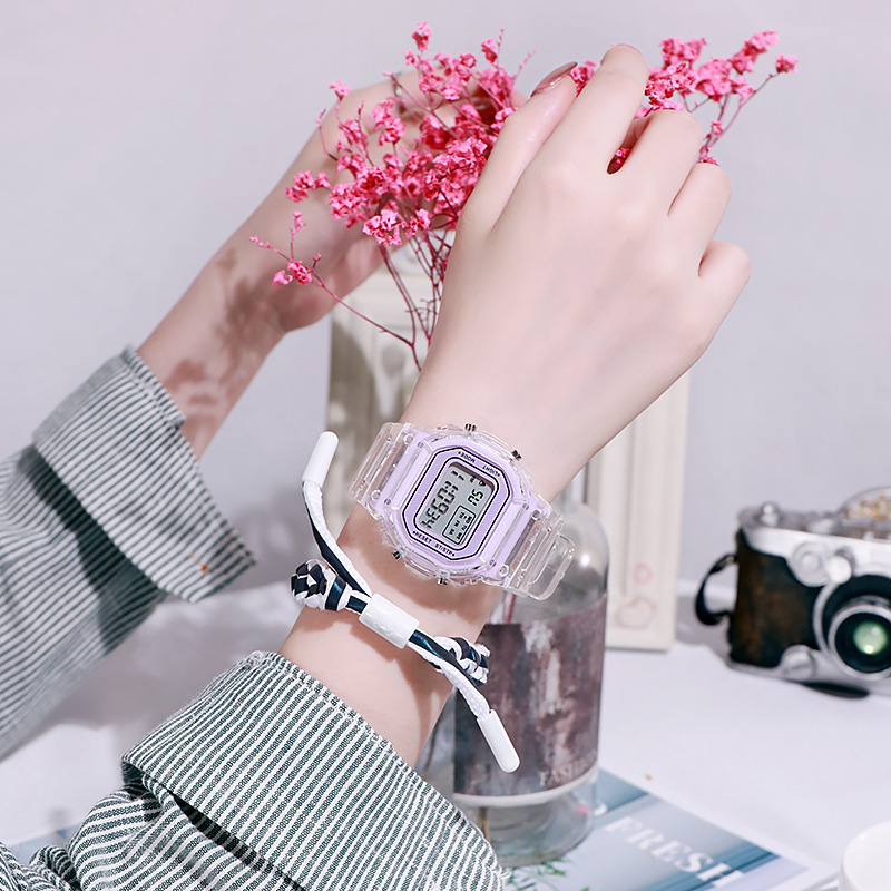 Waterproof universal transparent digital watch