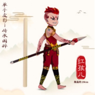 Manual Wooden Shadow Play Journey to the West Monkey King Children's Handmade Toy Set Props Performance Shadow Play Crafts