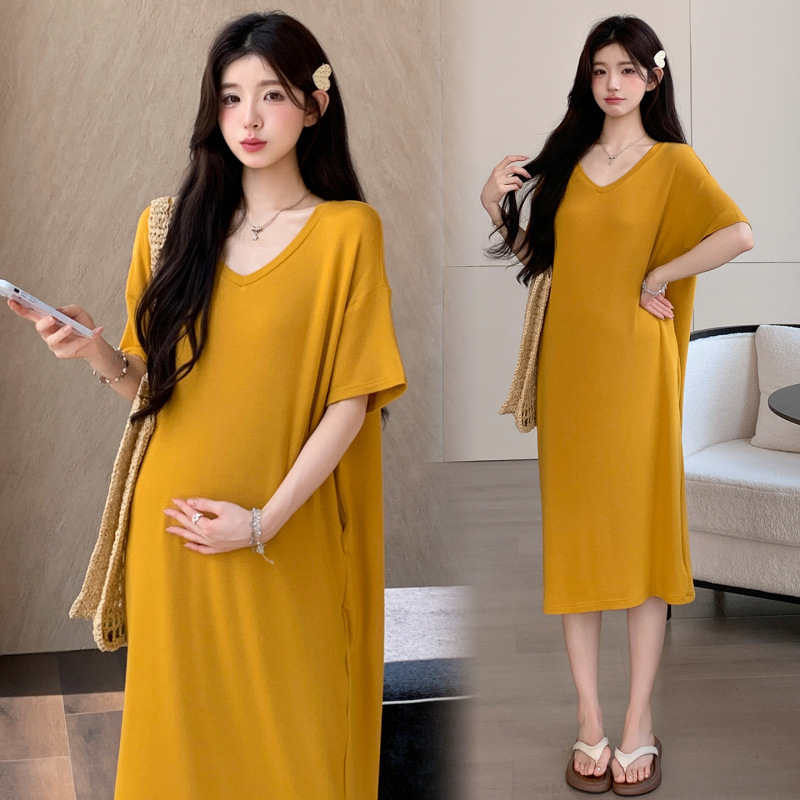 2026 Summer Versatile Breathable Cotton Loose-Fit Dress with a Lazy Look for Pregnant Women 2026 Summer Versatile Breathable Cotton Loose-Fit Dress with a Lazy Look for Pregnant Women