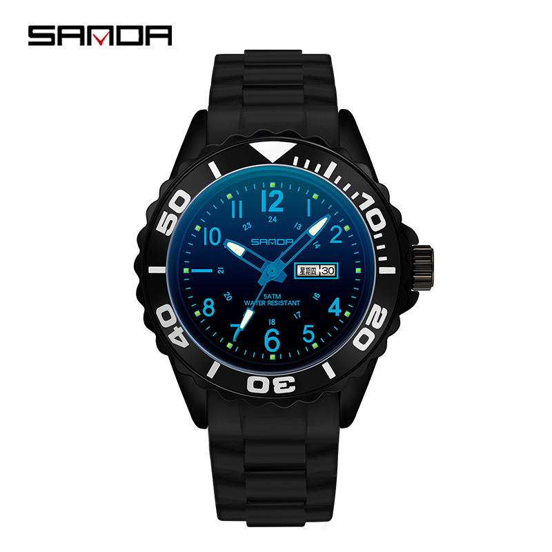 SANDA 1053 estilo reloj de cuarzo para hombres y mujeres estudiantes de secundaria fresco impermeable moda personalizada Reloj Deportivo Creativo