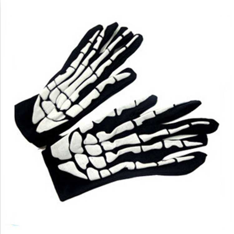 Guantes de esqueleto de Halloween guantes de esqueleto de Pascua baile de maquillaje noche de terror fantasma garra fantasma mano fantasma guantes de hombre