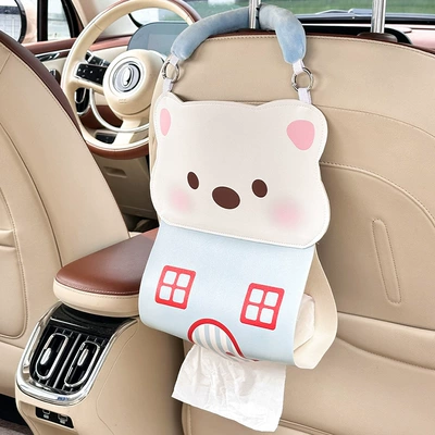Tissue Hanging Bag, Car tissue box/set - west-highland-leather-paper-bag