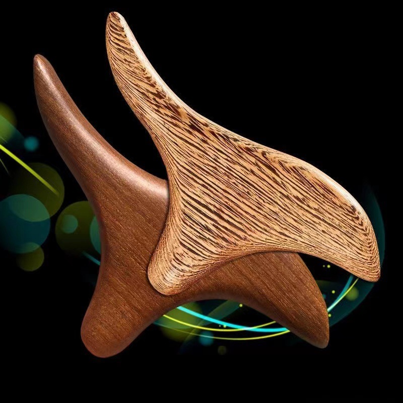 Wooden triangle finch foot foot foot foot foot massage stick acupoint acupuncture stick for multiple uses