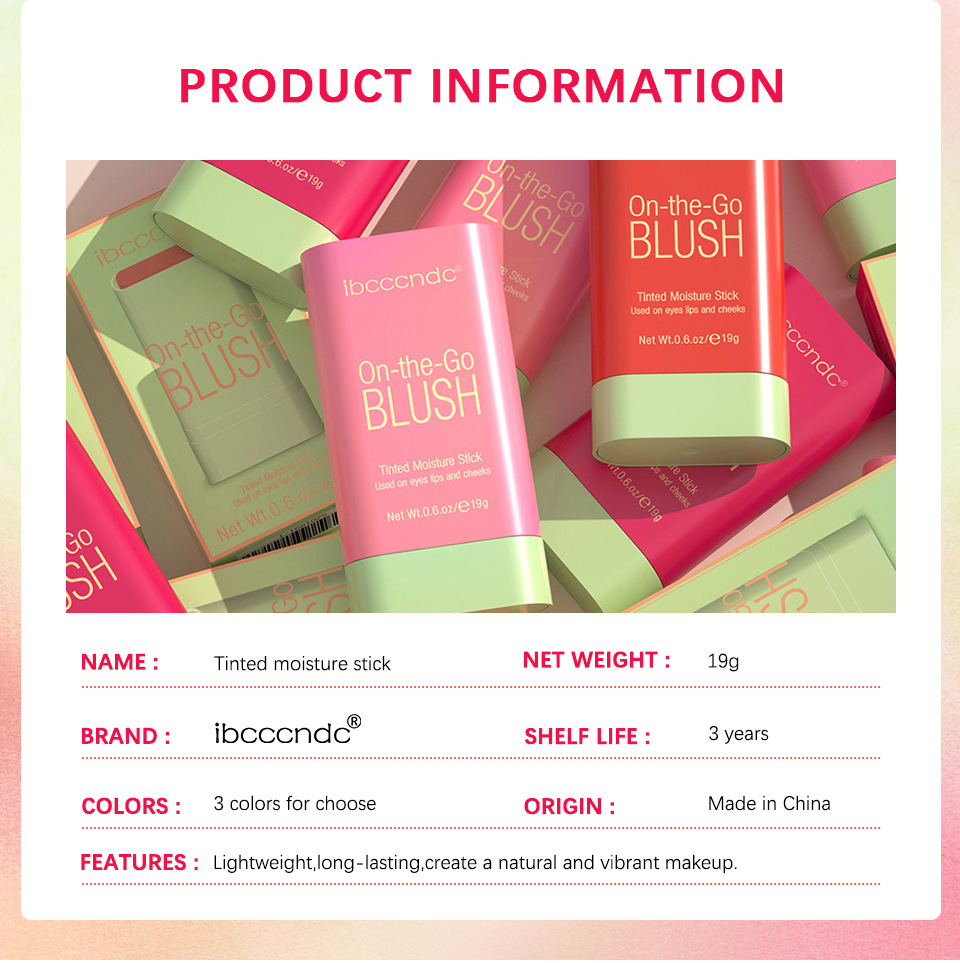 ibcccndc Three-dimensional Blush Cream Red Pink Natural Smooth Blush Blush Apply Blush Item Picture