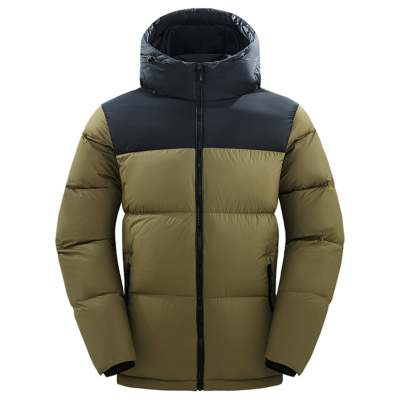 Chaqueta de pluma transfronteriza para hombres pareja de invierno corto con terciopelo grueso calentamiento chaqueta de pan fría de costura chaqueta de hombre moda image 9
