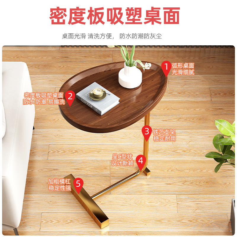 Mesa auxiliar pequeña mesa de café estilo italiano luz sofá de lujo armario lateral móvil simple pequeño apartamento mesita de noche mini mesita de noche mesa pequeña