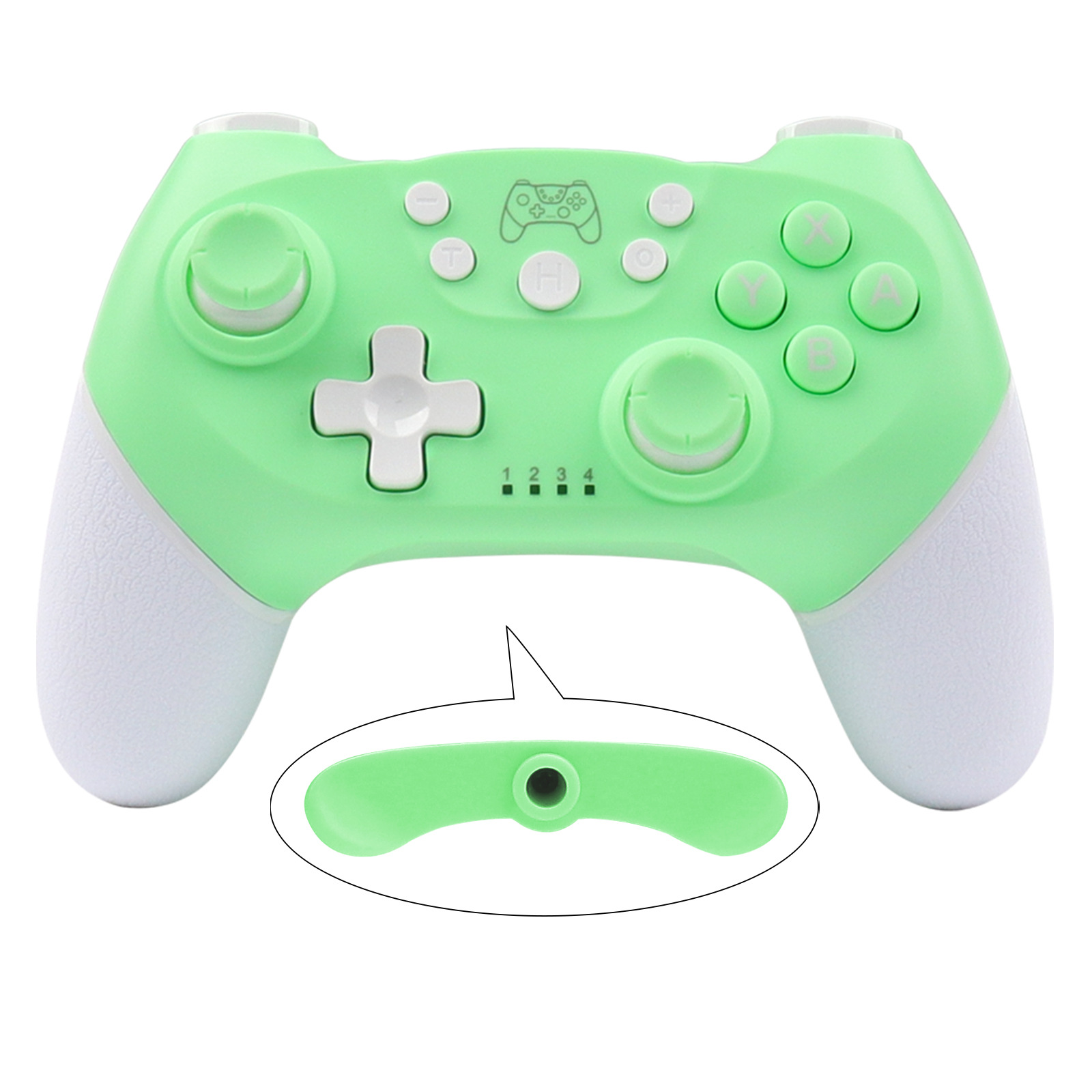 Versión mejorada con la tecla trasera macro programación SwitchPro mango inalámbrico Bluetooth OLED mango cuerpo sentido Función de despertador