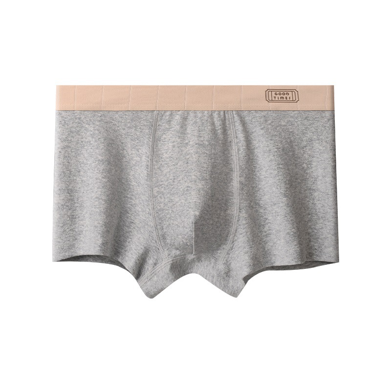 Ropa interior para hombre, algodón, antibacteriano, transpirable, entrepierna, pantalones cuadrangulares, cintura media, cómodos pantalones cortos bóxer para hombre, cabeza, ropa interior para niños