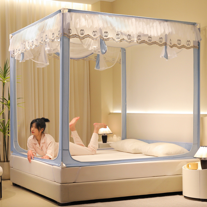 2024 nuevo dormitorio, hogar, palacio, alta calidad, cifrado suave, hilo de cuenta, mosquitera con cremallera anti-mosquitos y anti-caída