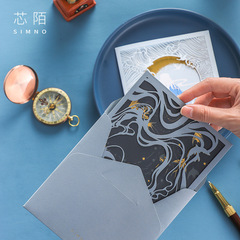 Birthday Greeting Card with Hollowed-out Gold-embossed Words 3-fold Simple Ins Style Birthday Message White Card for Teachers 