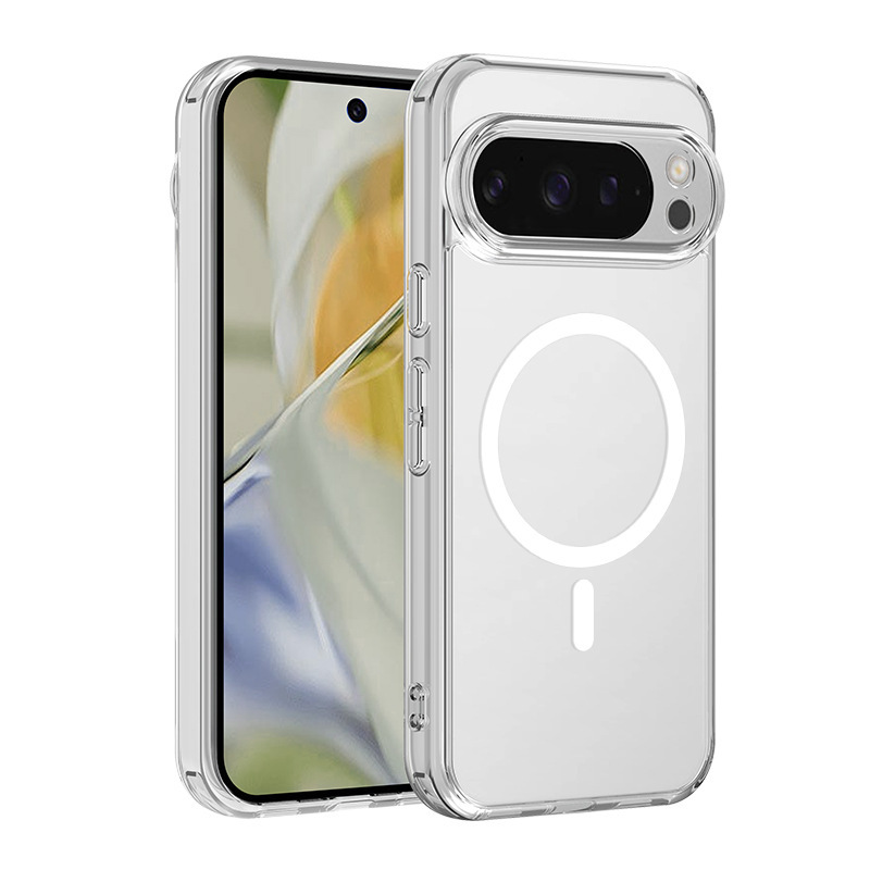 クロスボーダー適用 Google 10proxl 透明 PC 磁気電話ケース Pixel9A 強力な磁気ワイヤレス充電保護カバー|undefined