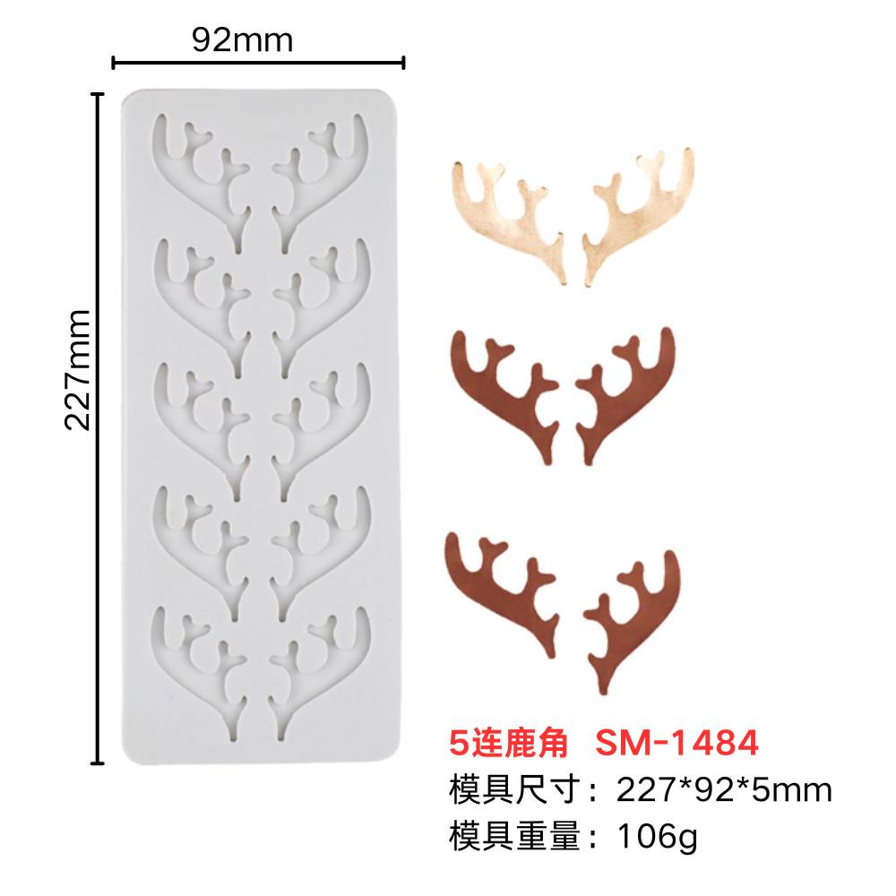 Cornamenta mariposa guirnalda fondant encaje estera molecular cocina azúcar artesanía molde de silicona pastel de hornear estera de impresión