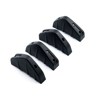 Automobile Universal triangular rear spoiler carbon fiber pattern chassis spoiler rear lip small surround rear spoiler trim (Spoiler) - a-black-4-pack