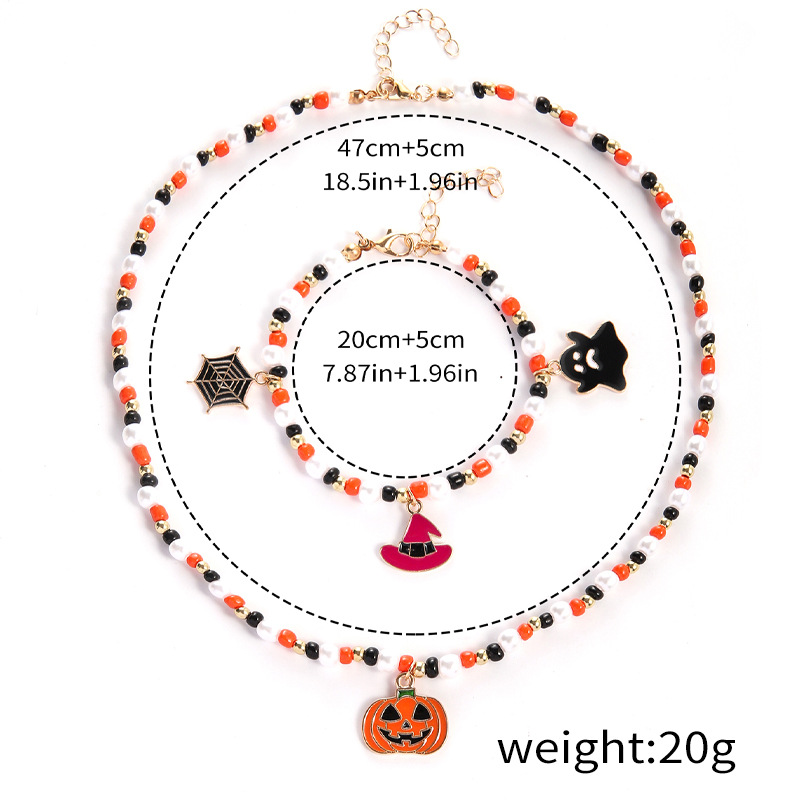 Plating Design Cute Halloween Pattern Alloy Plating Halloween Women's Bracelets Necklace