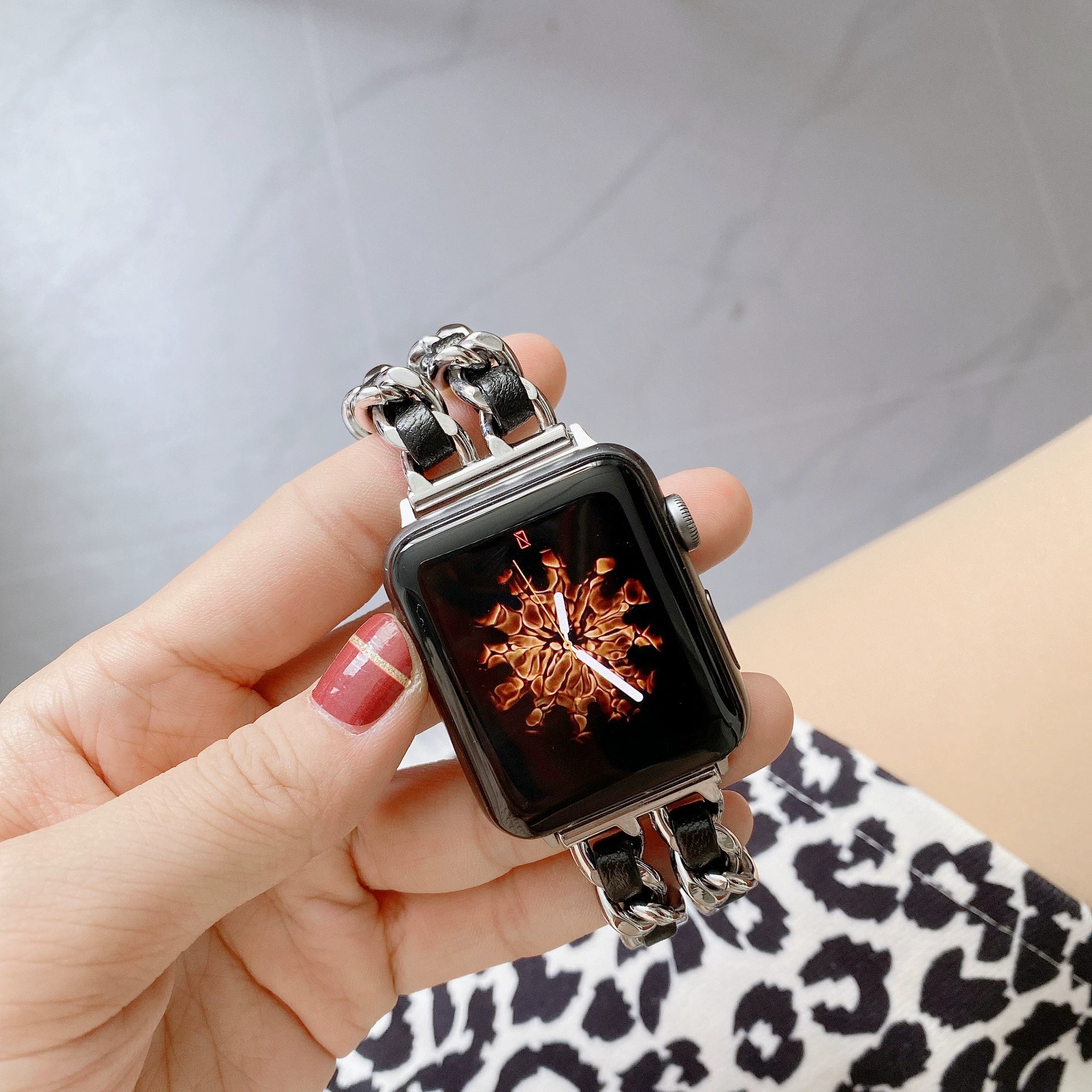 Apple, модные часы, ремешок из металла, цепочка, стиль Chanel