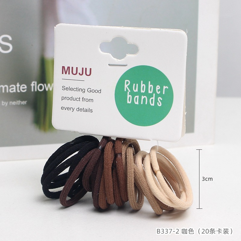 [Carga de tarjeta] sensación de alto nivel coreano de cabello de código de barras de moda de alta elasticidad de cabello anillo de cabello correa de cola de caballo