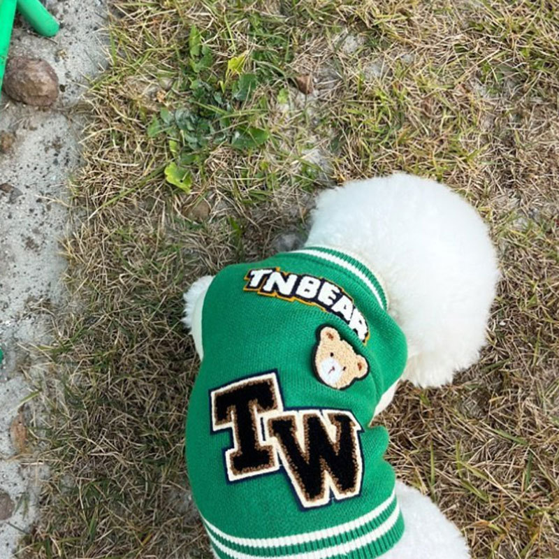 猫スポーツレジャー風野球服子犬犬中小型犬針カーディガン犬服ペット用品|undefined