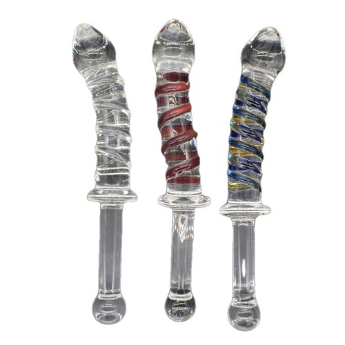 Cylinder glass sex toy anal plug female masturbation simulator adult novelty item for men