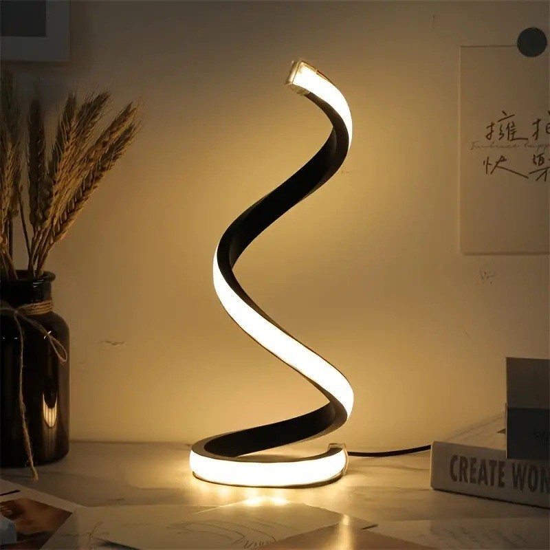 Lámpara de mesa LED USB 5V con diseño moderno, luz decorativa para bar o dormitorio, 3 tonos y brillo regulable