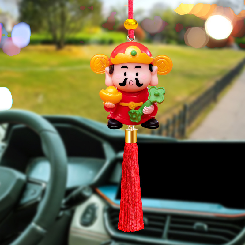 [Año Nuevo] Serpente año yuan Bao coche colgante espejo retrovisor accesorios de decoración de automóviles felicitaciones para hacerse rico