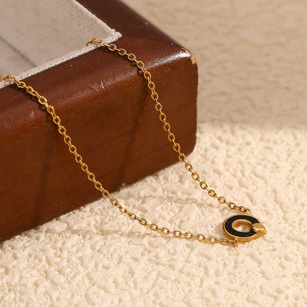 Stainless Steel Dripping Oil Circle Bracelet