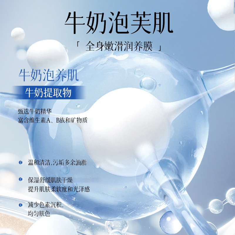 倾龄透靓牛奶体膜全身嫩白皮肤管理烟酰胺亮白滋润院装身体膜批发|undefined