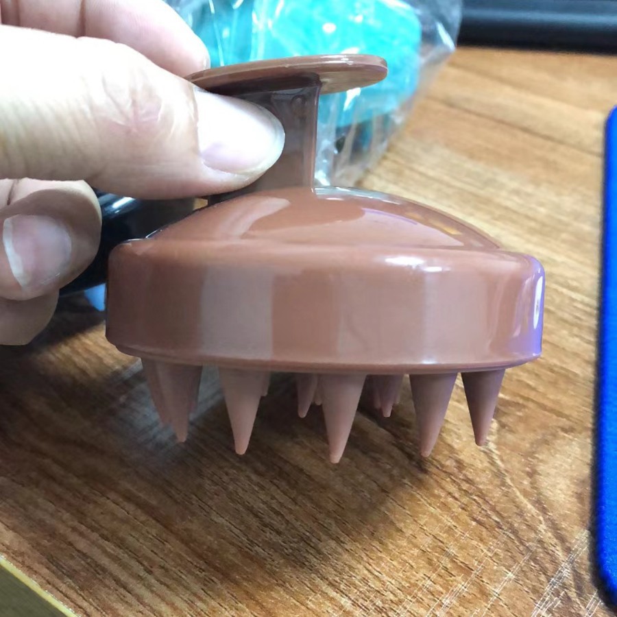 Temu en nombre del champú de pelo artefacto lavado de cuero cabelludo masaje champú peine champú cepillo masajeador peine de silicona rascador de pelo