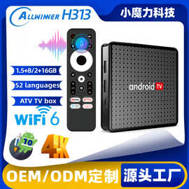 Android TV系统全志H313外贸跨境智能高清网络电视机顶盒播放器