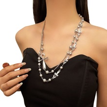 亚马逊跨境外贸长款珍珠项链复古时髦气质毛衣链轻奢高级项饰配饰