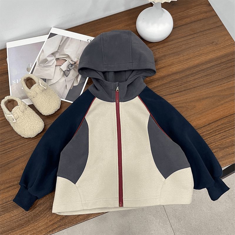 Niñas primavera y otoño conjunto de ropa 2025 nuevo primavera juegos deportivos de dos piezas de estilo occidental bebés encapuchados chaqueta de otoño image 5